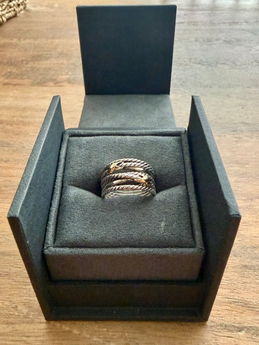 David Yurman Double X Crossover Ring - Picture 2 of 3